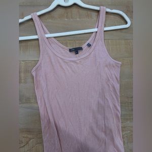 Vince light pink ribbed sleeveless tank top blouse puma cotton